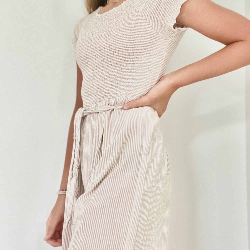 Girls chestnut and white romper